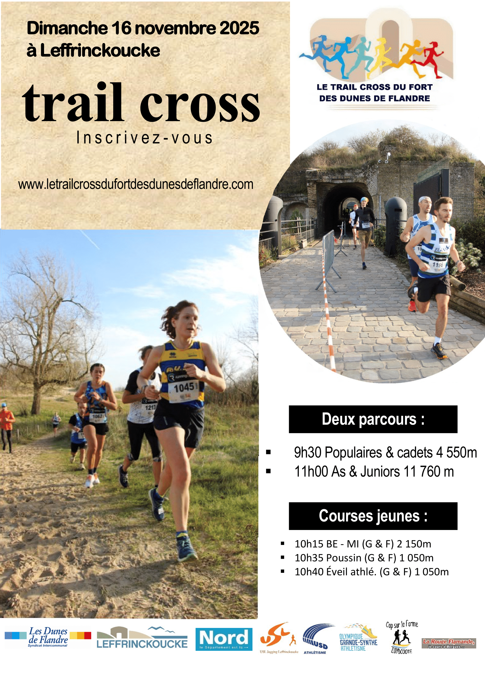 Affiche de l'événement Trail Cross du Fort des Dunes de Flandre